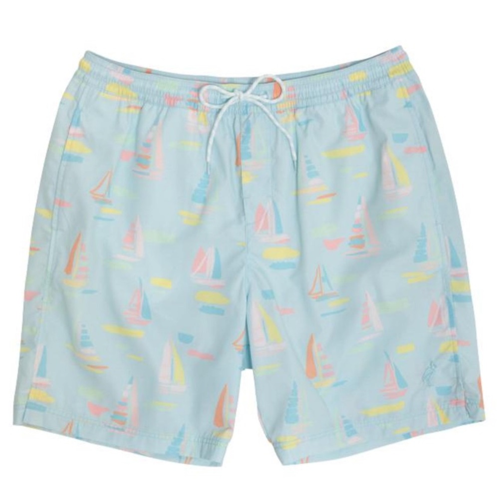 The Beaufort Bonnet Company men’s swim trunks Sandyport Sailboats size small